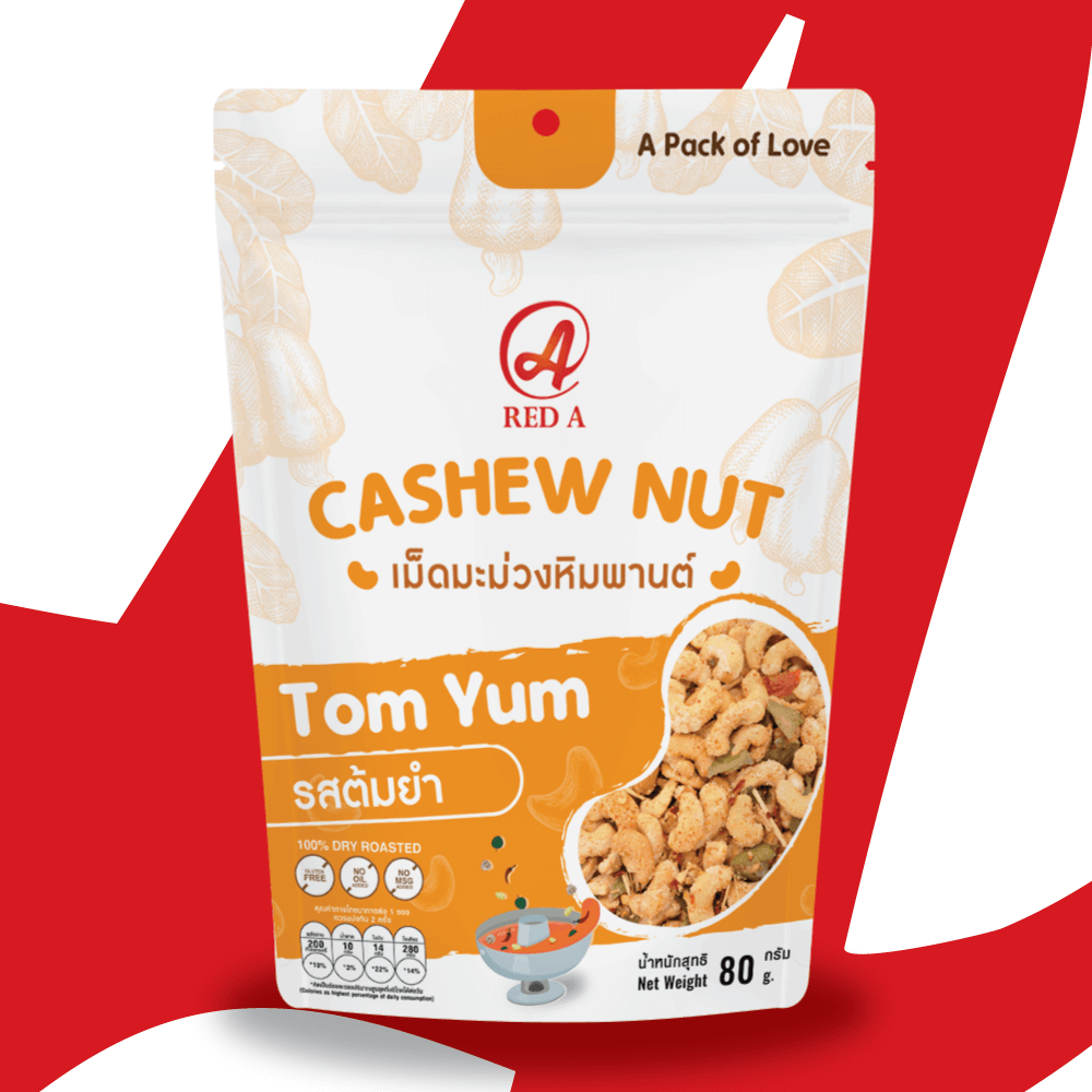 Cashew Nut Tom Yum : Apple's Island Company Limited : Good Snacks Better Life : Cashew Nut, Peanut, SEAWEED CHIPS, GREEN PEAS, RICE SNACKS