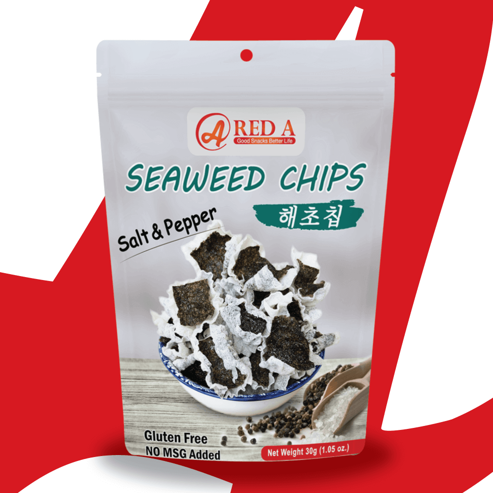 Seaweed Chips Salt & Pepper : Apple's Island Company Limited : Good Snacks Better Life : Cashew Nuts, Peanut, Seaweed Chips, Green Peas, Rice Snack