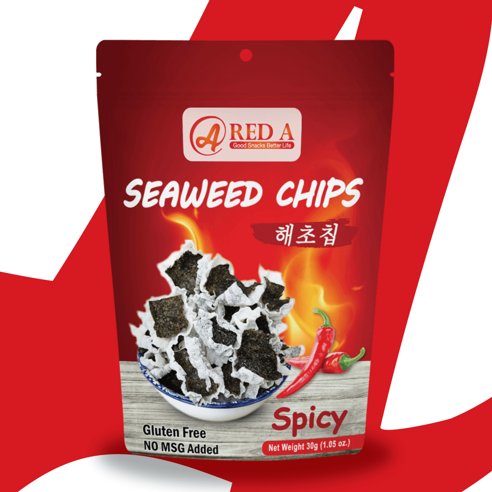 Seaweed Chips Spicy : Apple's Island Company Limited : Good Snacks Better Life : Cashew Nuts, Peanut, Seaweed Chips, Green Peas, Rice Snack